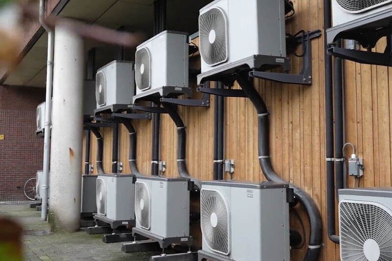 Heat pumps connected to existing systems